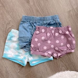 6-9m Baby Girl Shorts